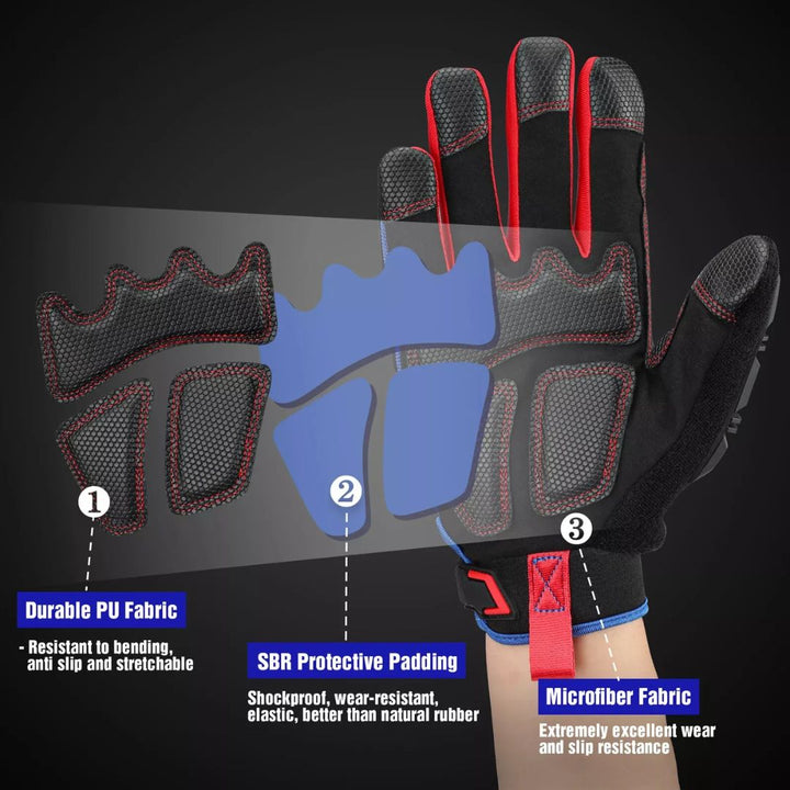 CALORA_ ProtecGear WorkPro | Zware Veiligheid Werkhandschoenen met Touchscreen