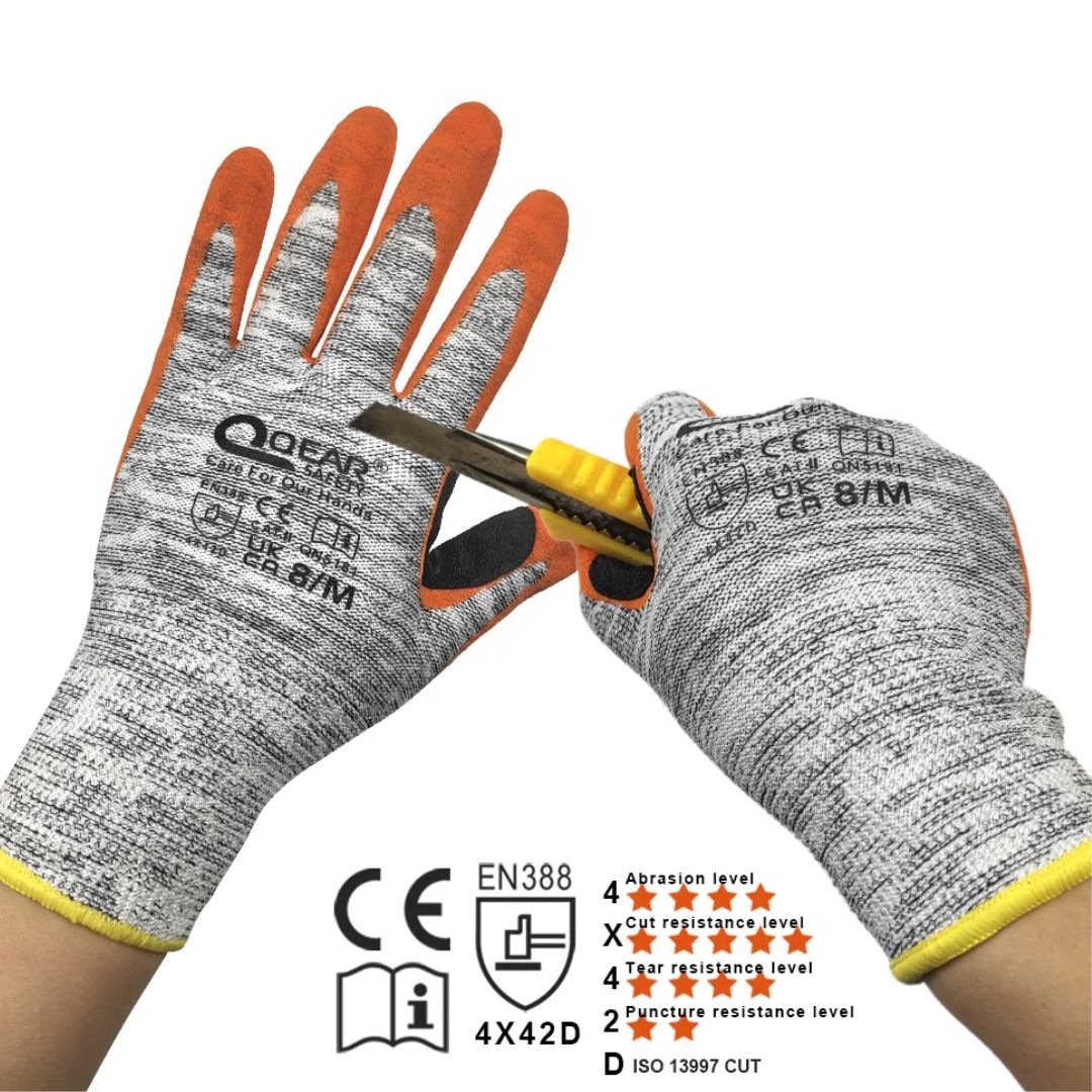 CALORA_ Duratex | Beschermende Werkhandschoenen - Nitril Palm Gecoat, Antislip, Flexibel