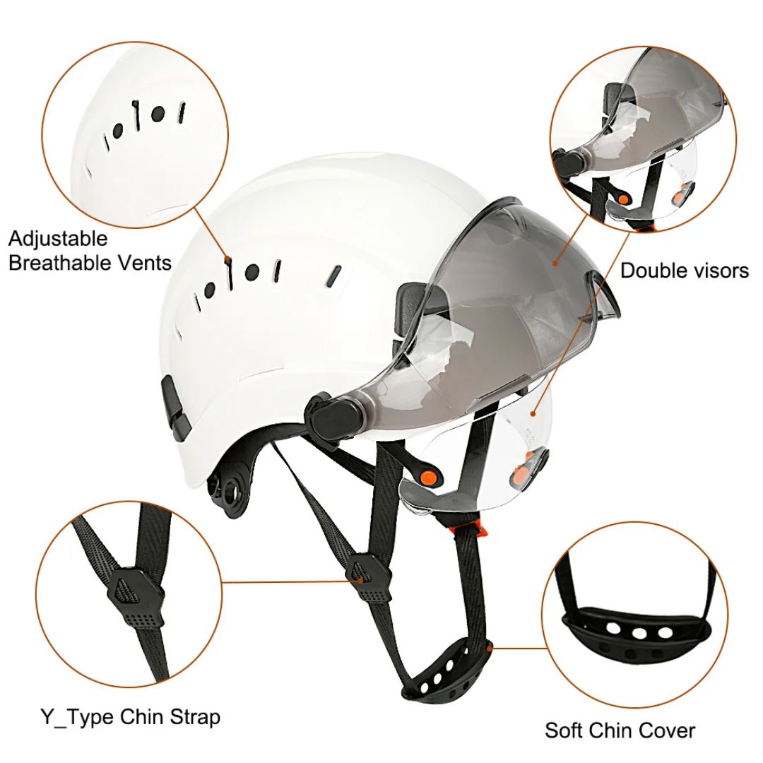 CALORA_ ProtecGear | Veiligheidshelm met Ingebouwde Vizier