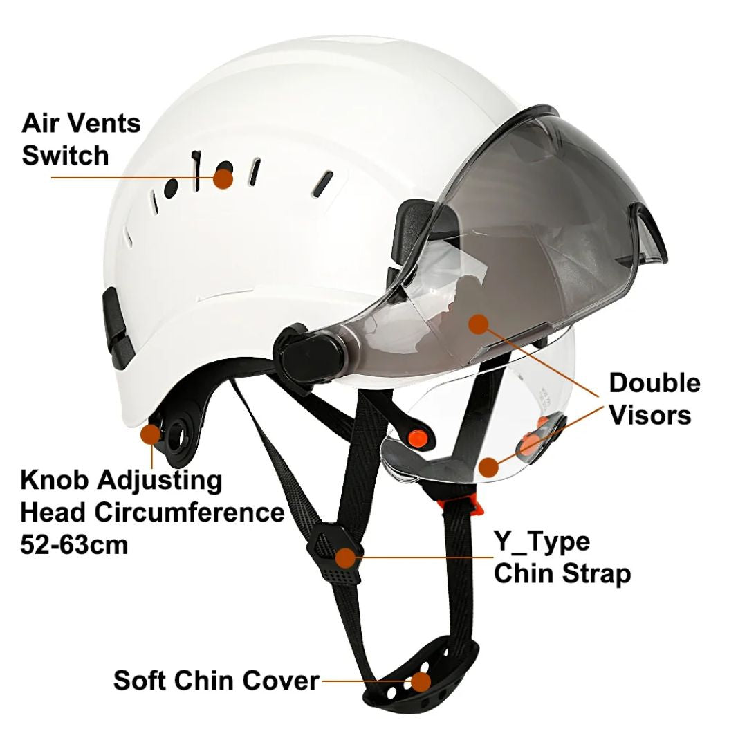 CALORA_ ProtecGear | Veiligheidshelm met Ingebouwde Vizier