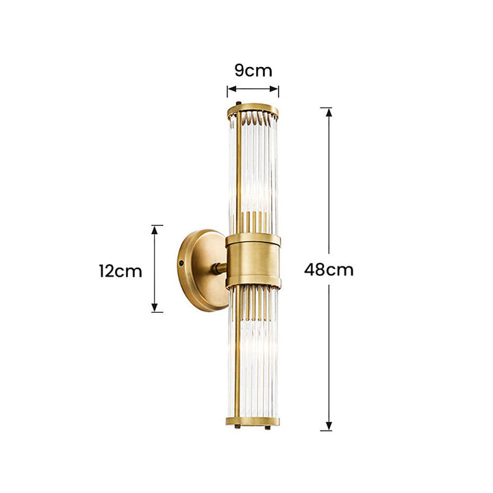 CALORA_ Klassieke Luxe Gouden Badkamer Wandlampen D9cm x H48cm