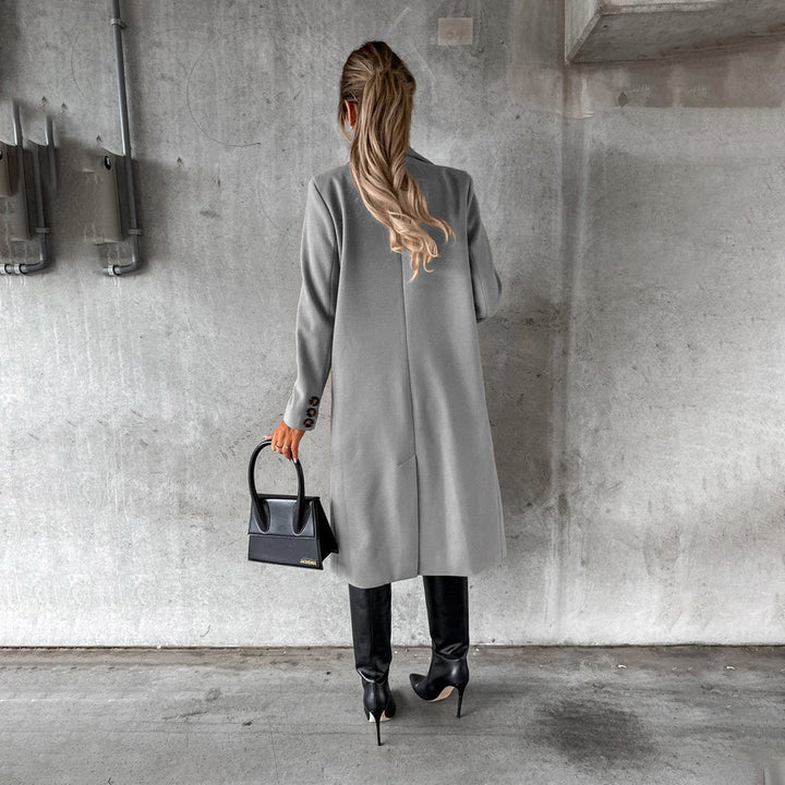 Clare | Dames winter trenchcoat met dubbele rij knopen