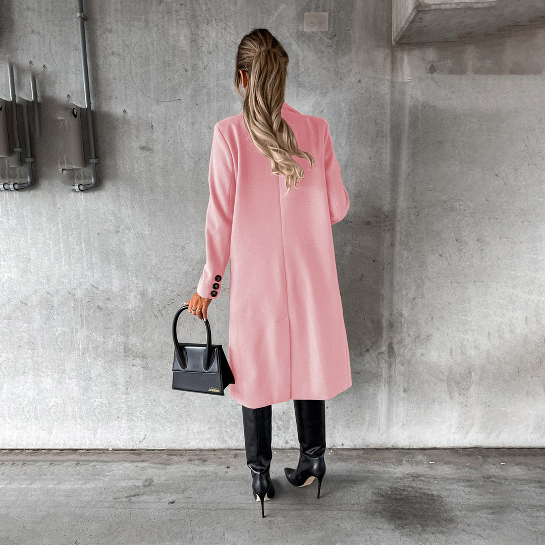 Clare | Dames winter trenchcoat met dubbele rij knopen