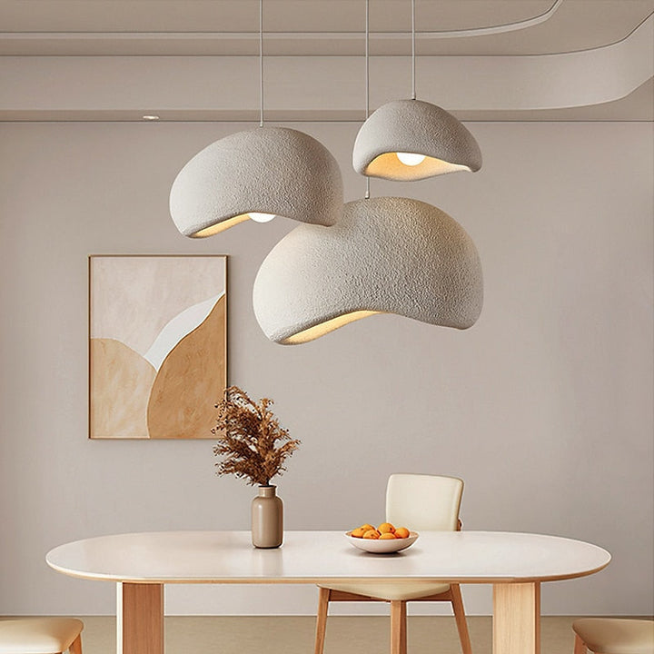 CALORA_ Cloud Linear Wabi-sabi Hanglamp - Glas en Metaal, 1 Fitting E27