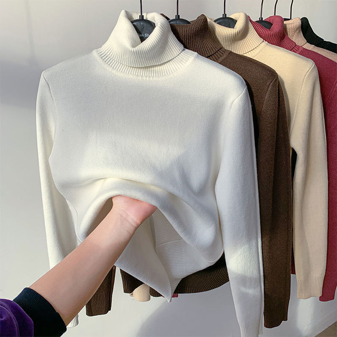 CALORA_ Veer | Dames herfst- en wintertrui met coltrui