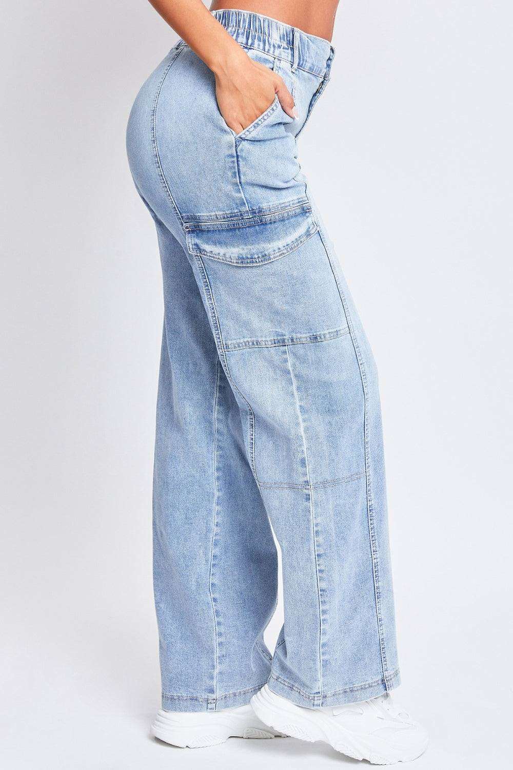 Faelyn | Rechte Cargo-Jeans met hoge taille