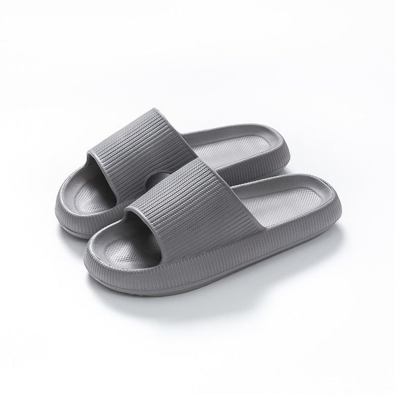 Adana | Comfy Wolk Slippers - Grijs - #Calora#