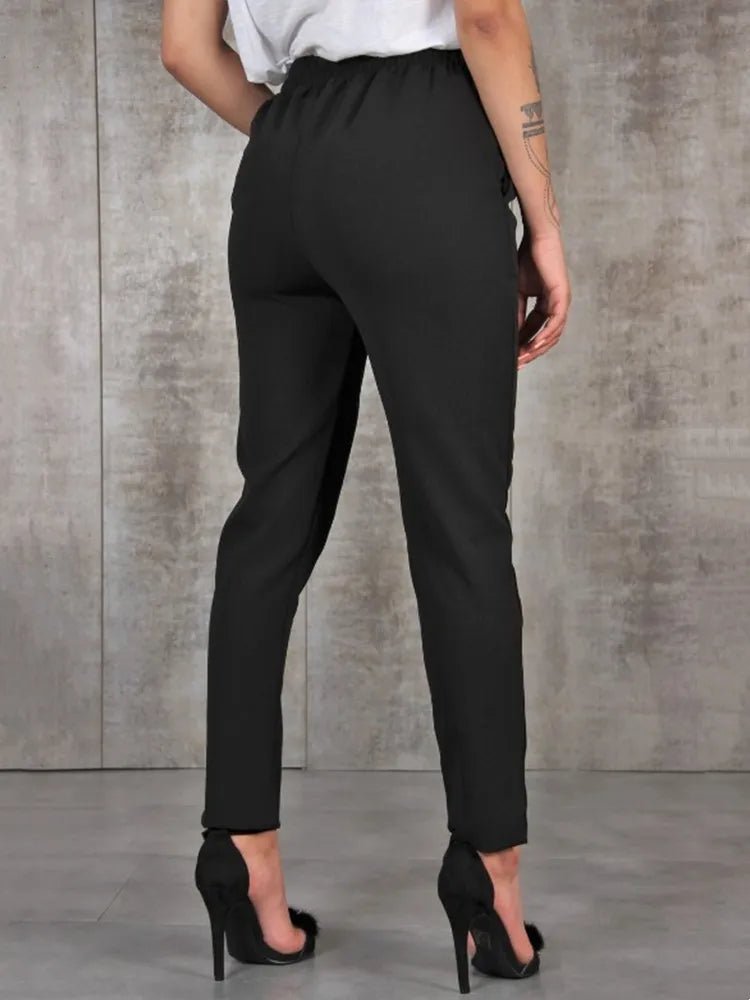 Alégra | Nette Dames Stretch Broek - Zwart - #Calora#