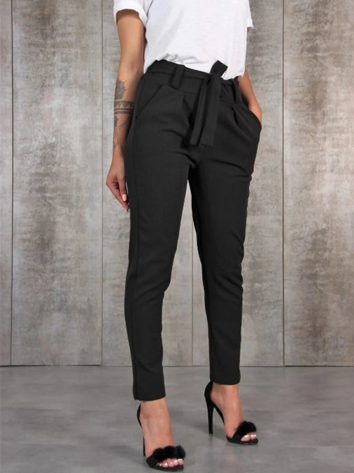 Alégra | Nette Dames Stretch Broek - Zwart - #Calora#