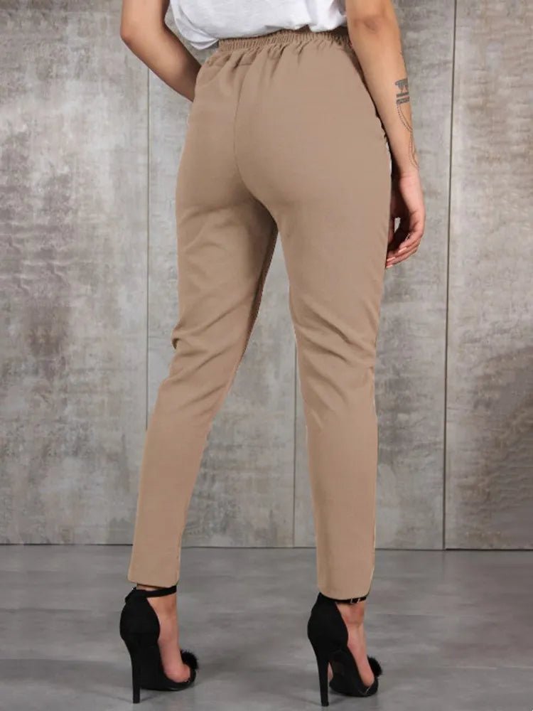 Alégra | Nette Dames Stretch Broek - Khaki - #Calora#