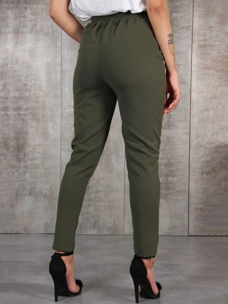 Alégra | Nette Dames Stretch Broek - Groen - #Calora#