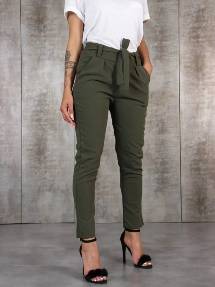 Alégra | Nette Dames Stretch Broek - Groen - #Calora#