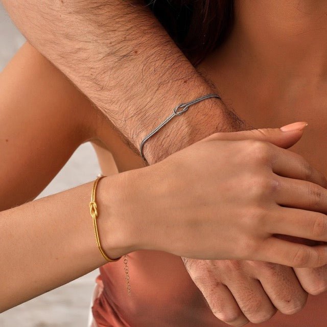 Amour | Minimalistische armband liefdesknoop - Zilver - #Calora#