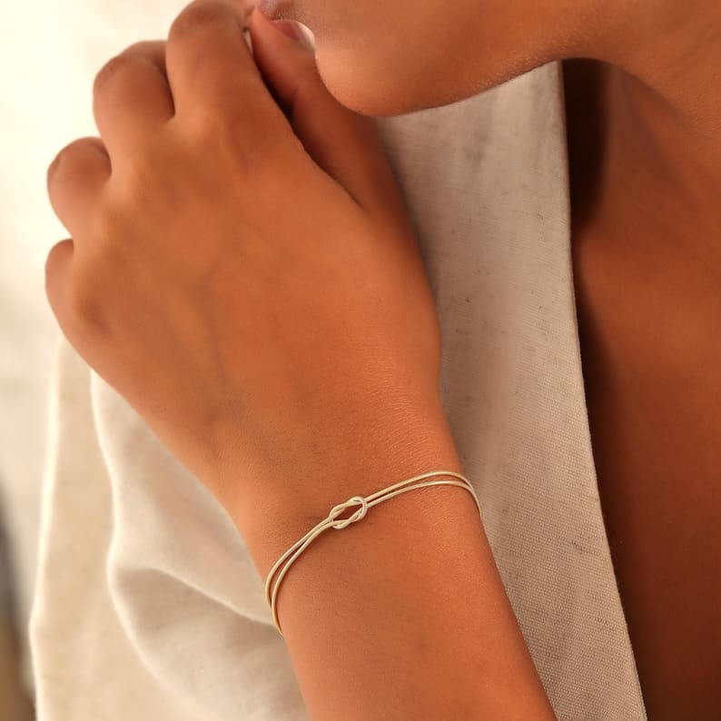 Amour | Minimalistische armband liefdesknoop - Zilver - #Calora#