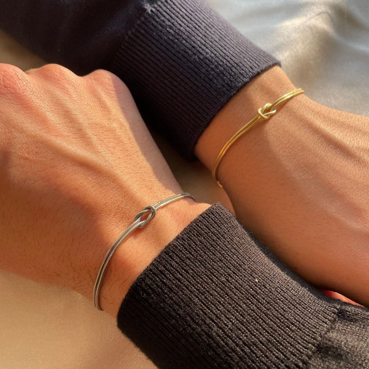 Amour | Minimalistische armband liefdesknoop - Zilver - #Calora#