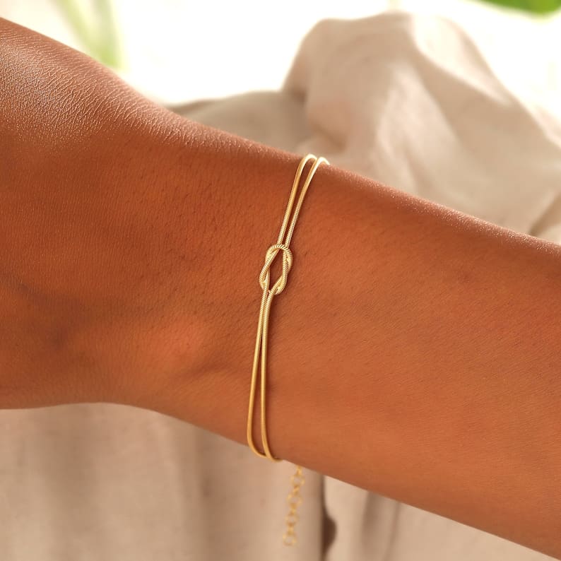 Amour | Minimalistische armband liefdesknoop - Zilver - #Calora#