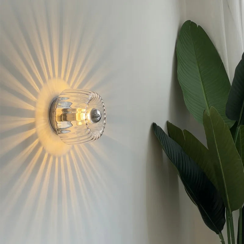 CALORA_ Pablité 'Sunbeam' | Moderne Glas Wandlamp in Nordic Bauhaus