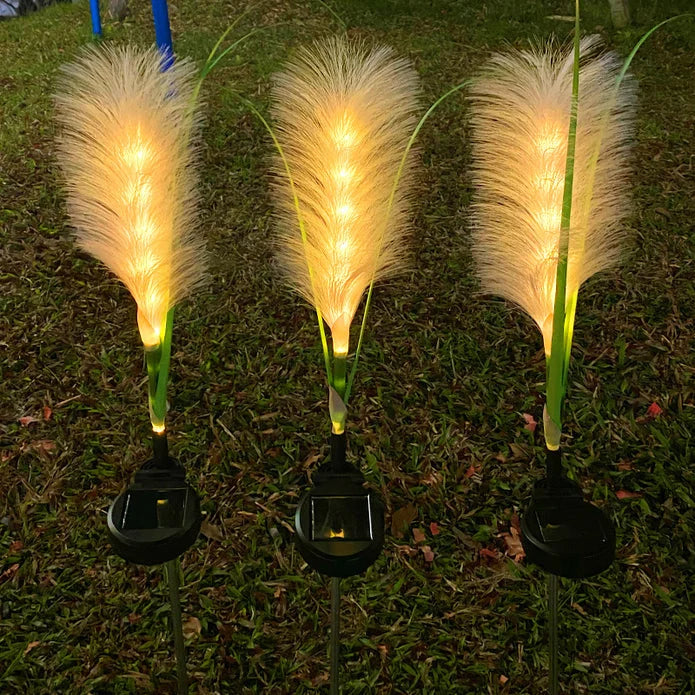 CALORA_ Decoratieve Solar Tuinverlichting met Rieten Ontwerp voor Buitenruimtes - 3 stuks
