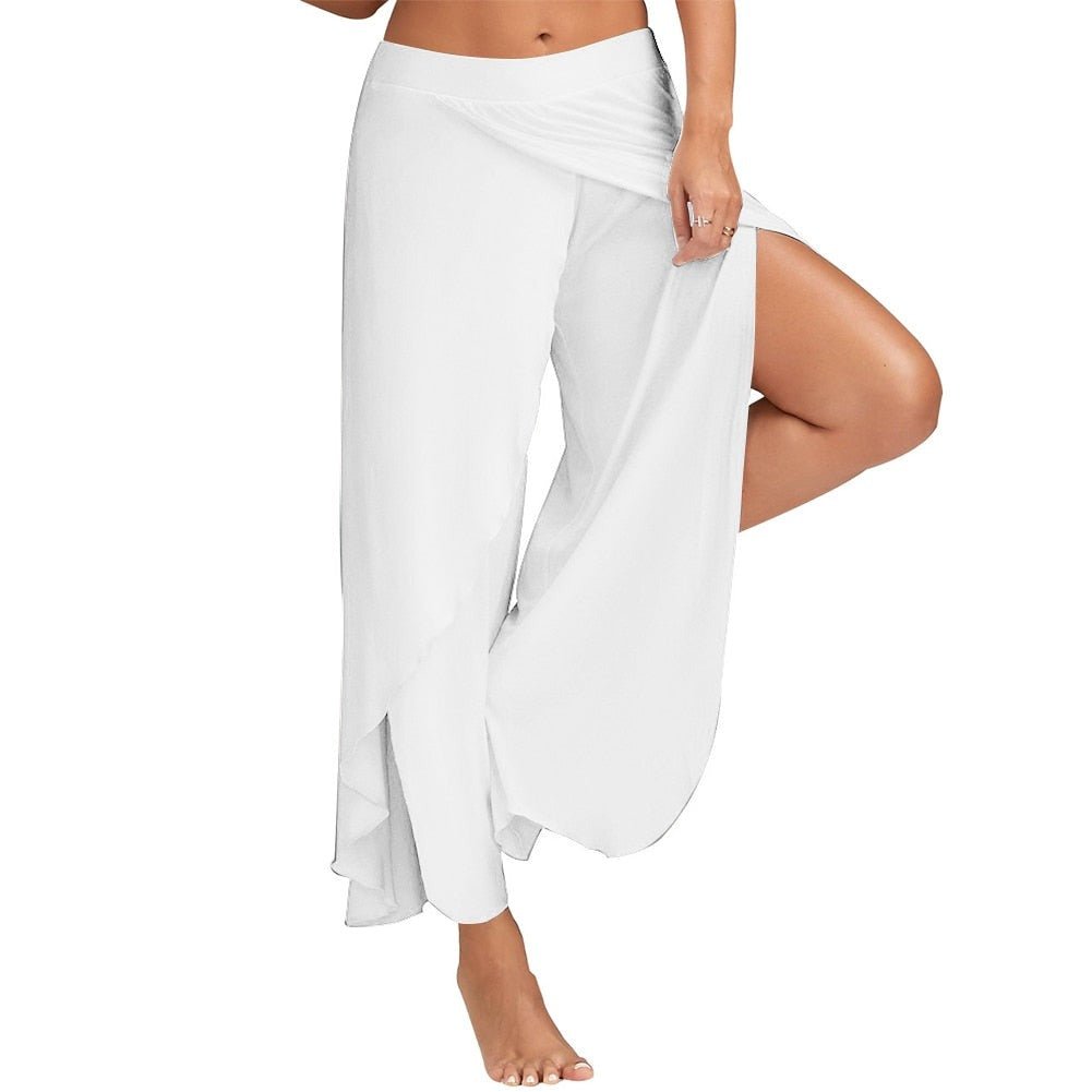 Beatrice | Hoge Yoga Broek - Lichtgrijs - #Calora#