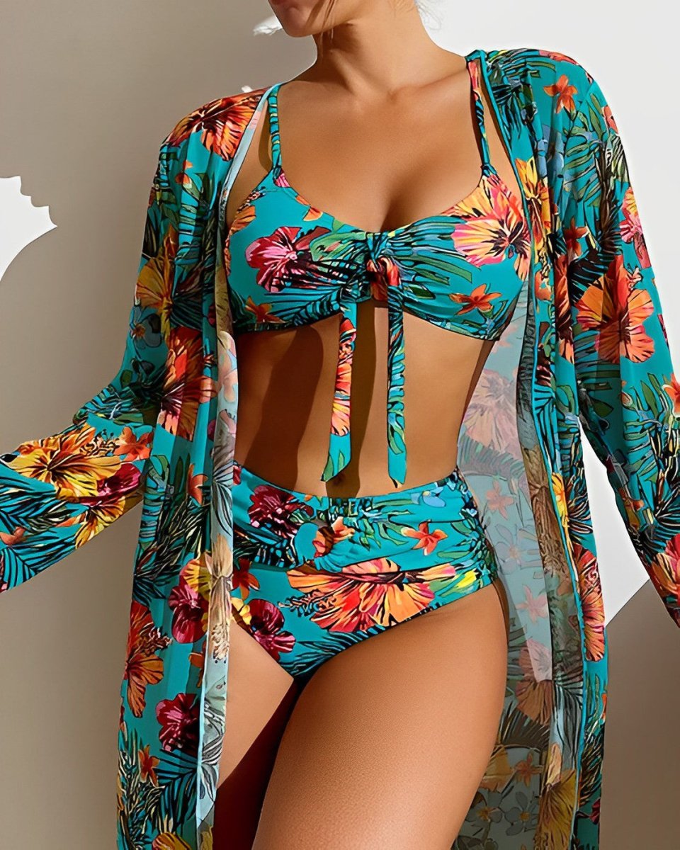 Bella | Bikini Set Print - bikini set - Blauw - #Calora#