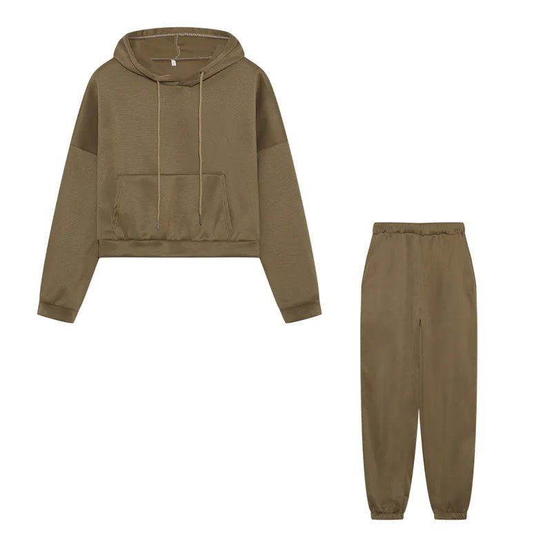 Belladonna | Comfy Hoodie Joggingspak - Khaki - #Calora#