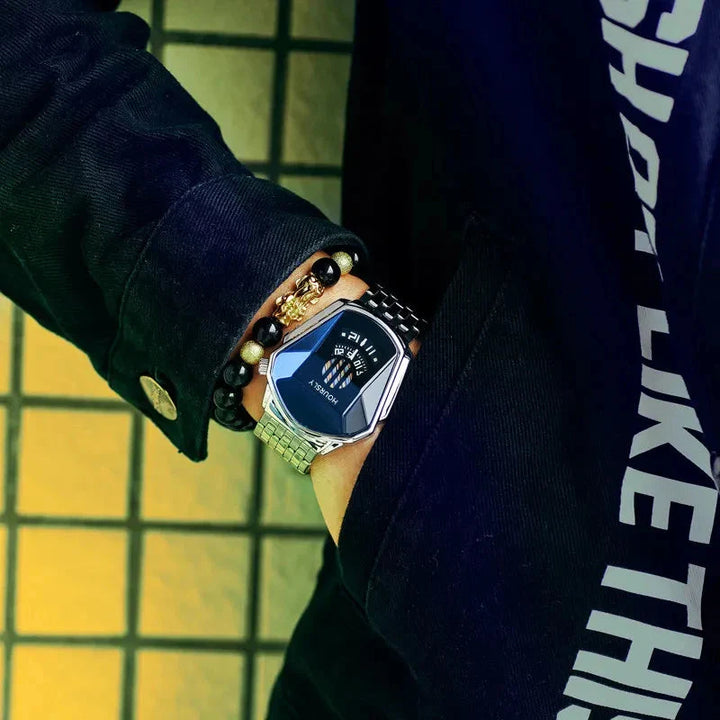 CALORA_ Stijlvol Mannenhorloge met Kwartsbeweging en Digitaal