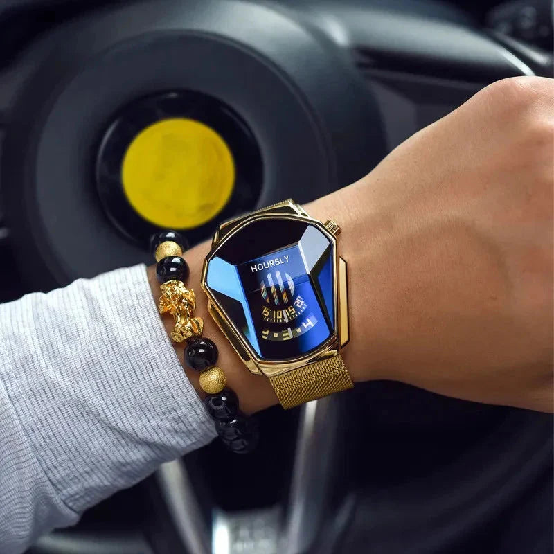 CALORA_ Stijlvol Mannenhorloge met Kwartsbeweging en Digitaal