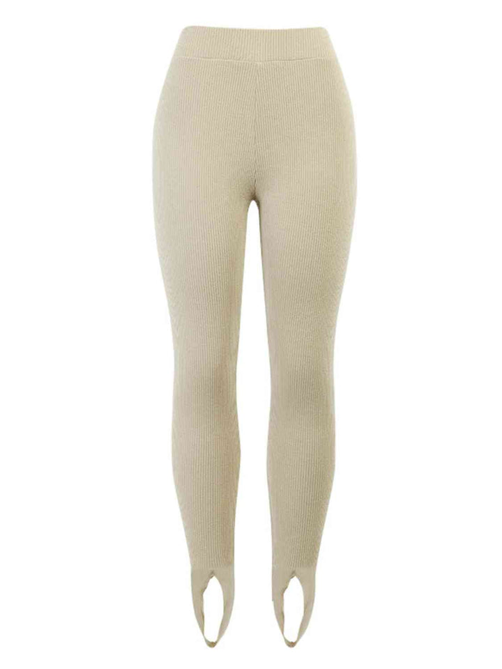 Marelle | Geribbelde Midden Taille Leggings