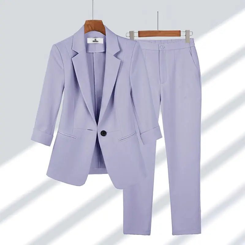 Caprice | Elegante Blazer Set - Paars - #Calora#