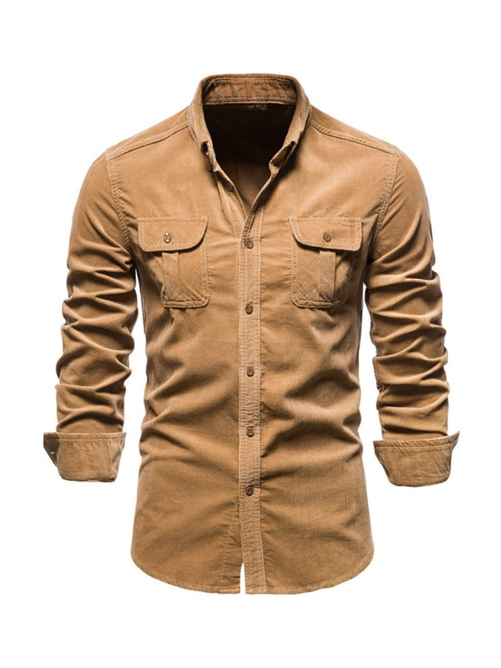 Cupido | Corduroy Overhemd - Beige - #Calora#