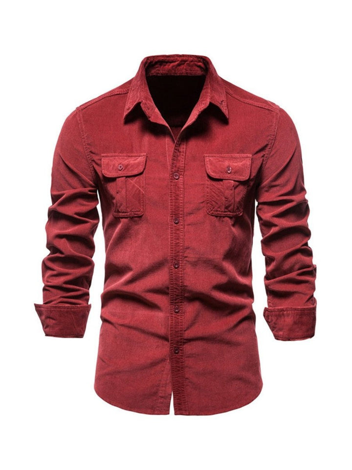 Cupido | Corduroy Overhemd - Rood - #Calora#