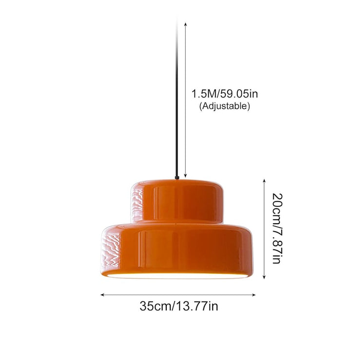 CALORA_ Pablité | Bauhaus Hanglamp voor moderne Eetkamer - Diameter 35 cm, Hoogte 20 cm