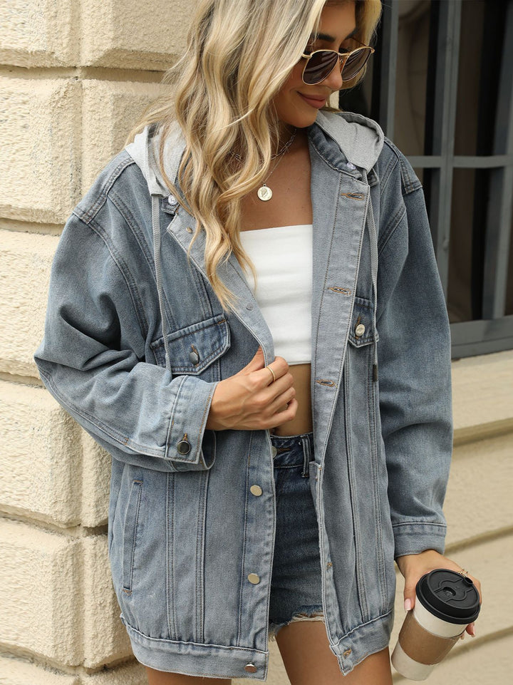CALORA_ Oversized Spijkerjack in Street Style met Casual Look