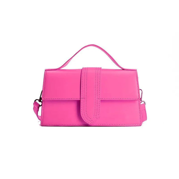 Divina | Luxe Kleurrijke Schoudertas - Leren schouder tas - Roze - #Calora#