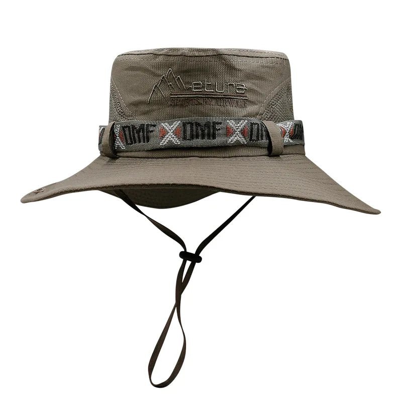 DMF - Karper | Zomer UV Safari Visser Hoed - Bruin Mesh - #Calora#