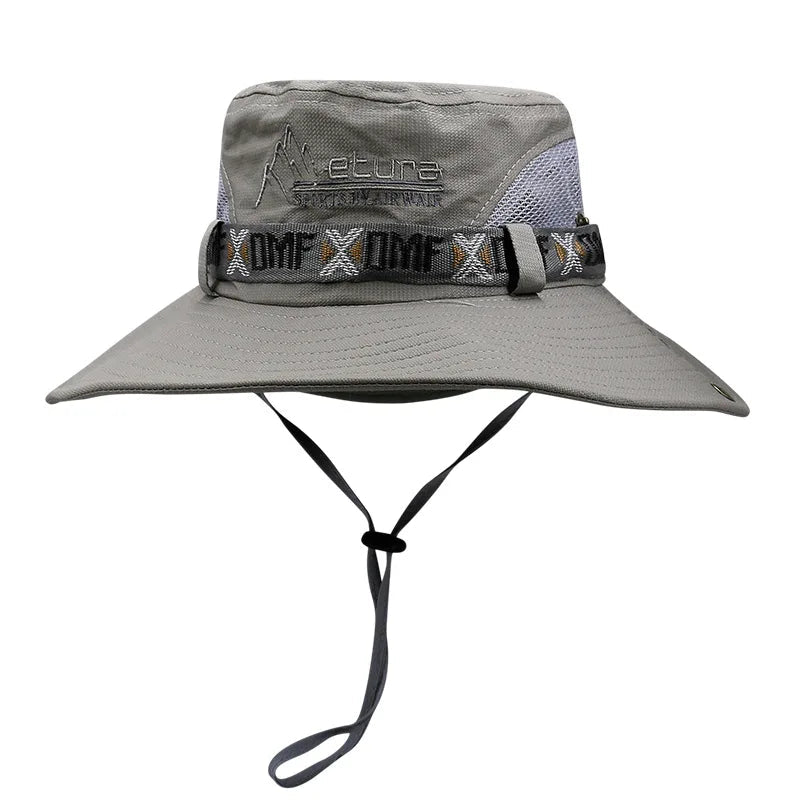 DMF - Karper | Zomer UV Safari Visser Hoed - Grijs Mesh - #Calora#