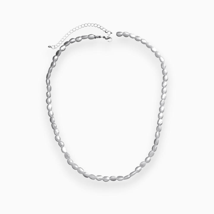 Lunelle | Glanzende Noorderlicht Zilveren Choker Ketting