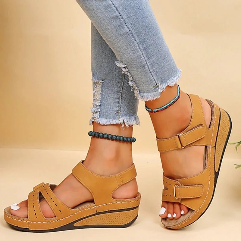 Eclaire | Comfortabele Sandalen - Geel - #Calora#