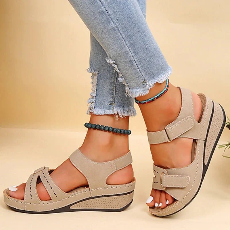 Eclaire | Comfortabele Sandalen - Beige - #Calora#