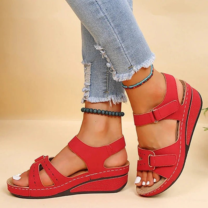 Eclaire | Comfortabele Sandalen - Rood - #Calora#