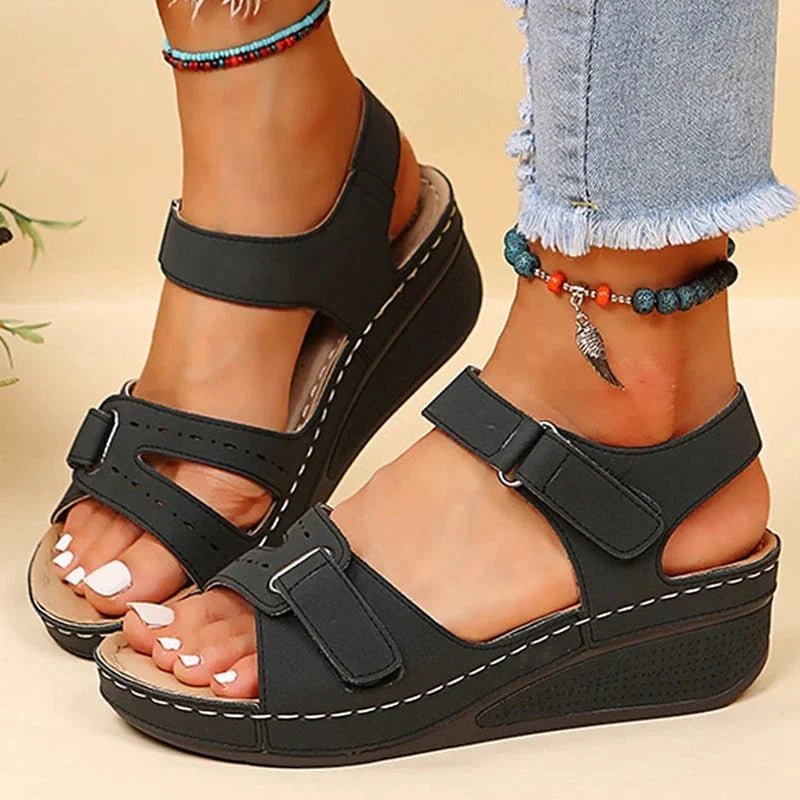 Eclaire | Comfortabele Sandalen - Zwart - #Calora#