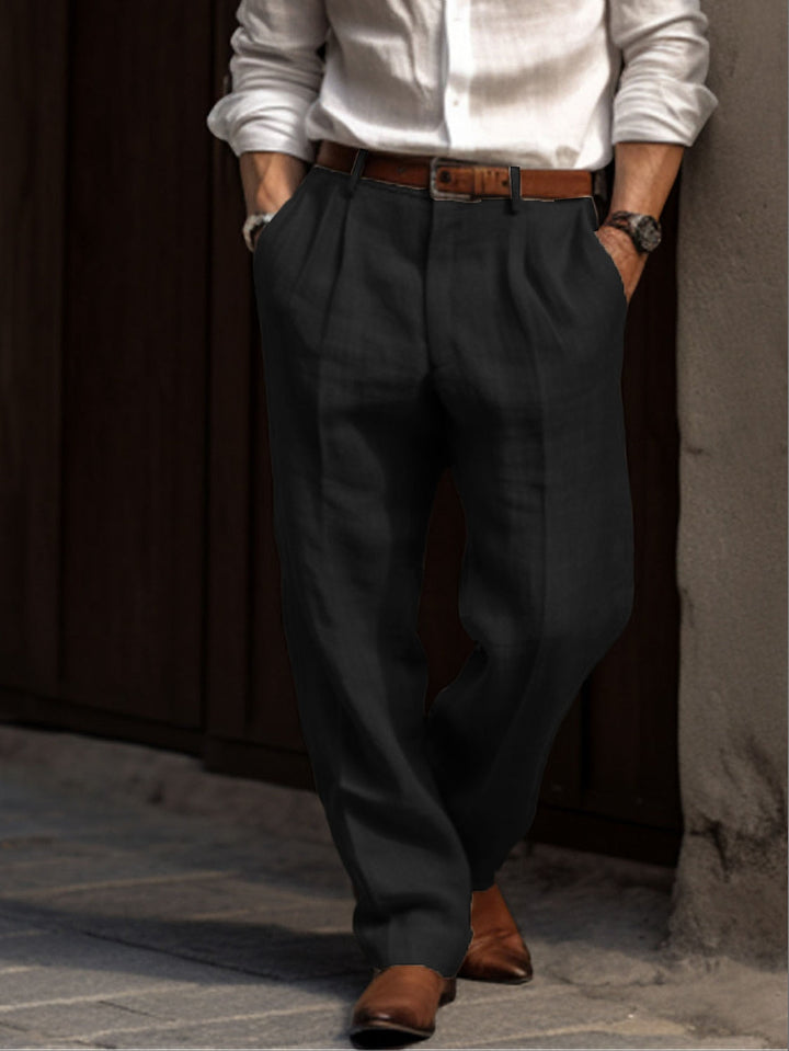 CALORA_ Heren Zomer Viscose Broek voor Stijl en Comfort