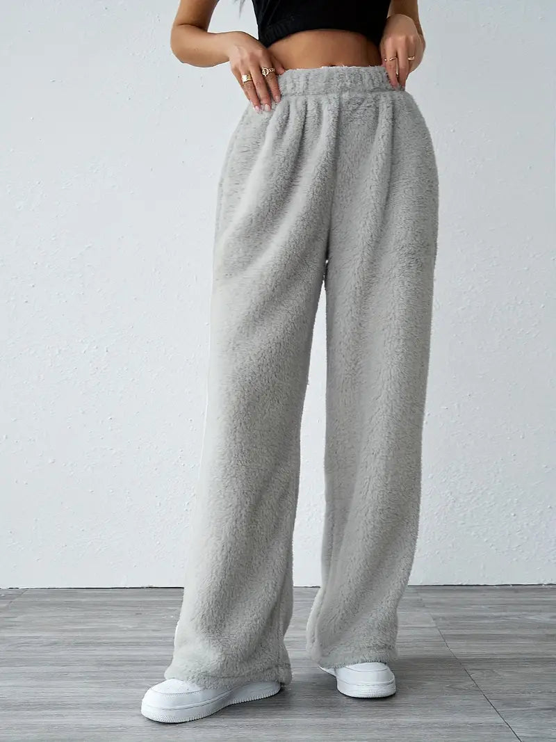 Eliska | Comfy Teddy Joggingbroek - Grijs - #Calora#