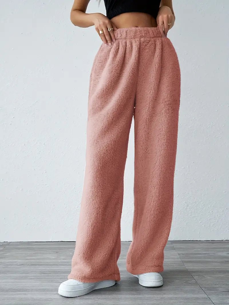 Eliska | Comfy Teddy Joggingbroek - Wit - #Calora#