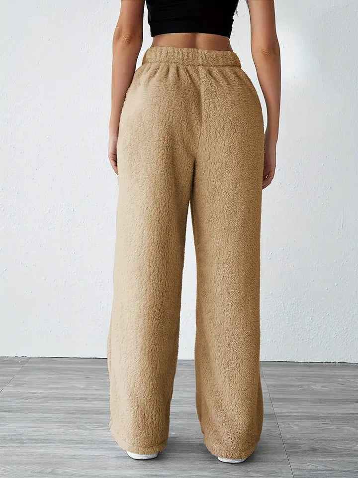 Eliska | Comfy Teddy Joggingbroek - Bruim - #Calora#