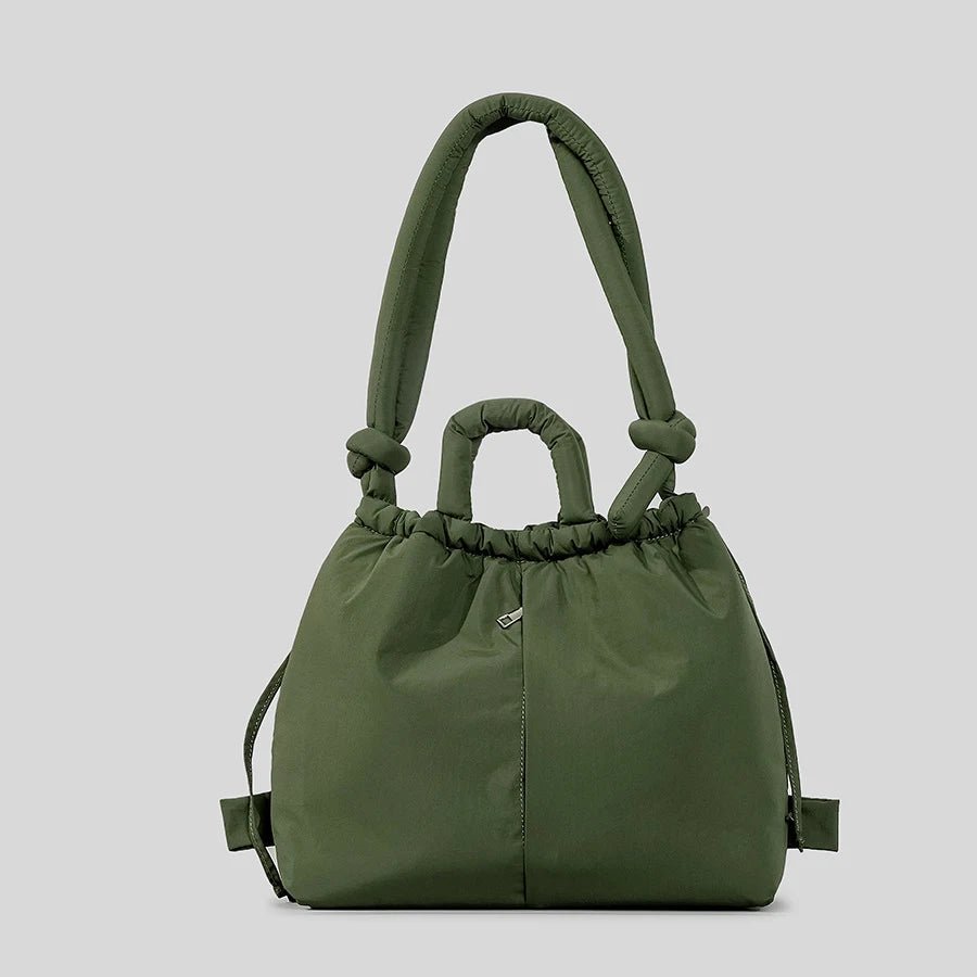 Emilia | Unieke Puffer Handtas - Leger Groen - #Calora#