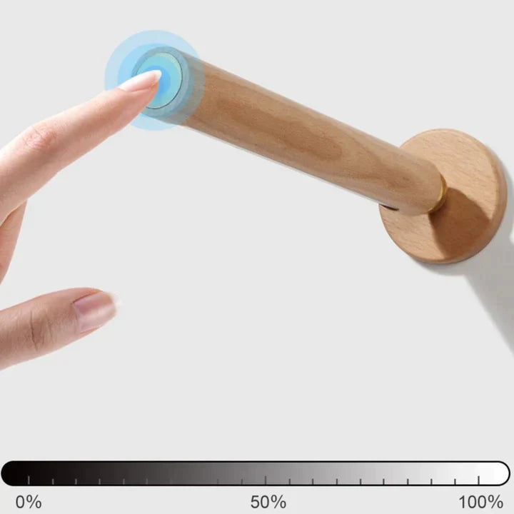 CALORA_ FlokLicht | 360° Draaibare Houten Wandlamp - Multifunctioneel