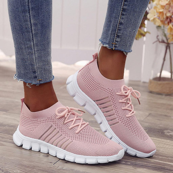 Evi | Ademende Dames Schoenen - dames sneaker - Roze - #Calora#