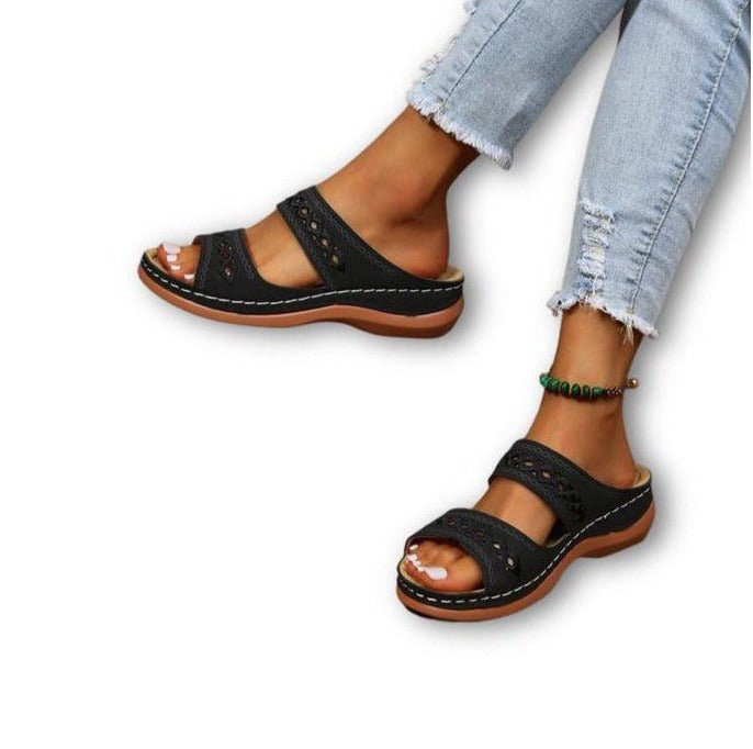 Evolia | Dames Sandalen - Zwart - #Calora#