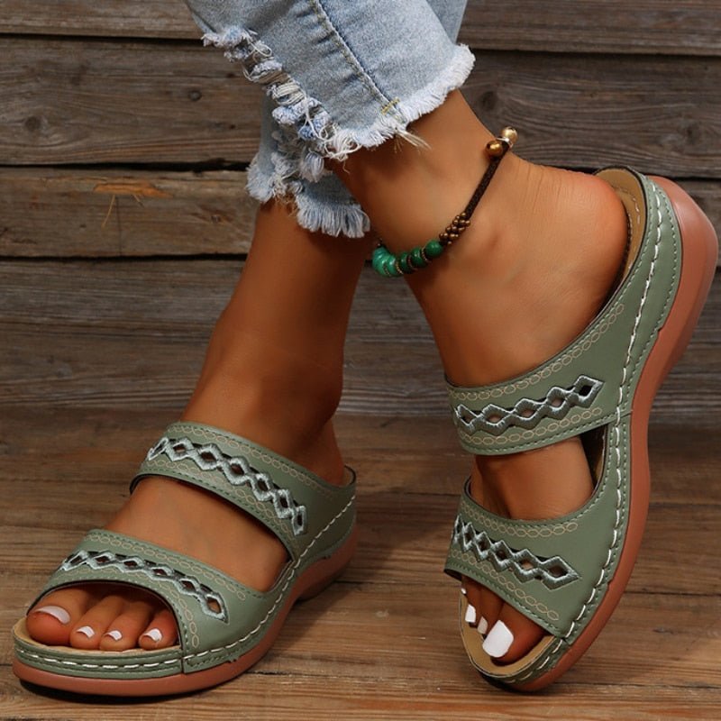 Evolia | Dames Sandalen - Groen - #Calora#